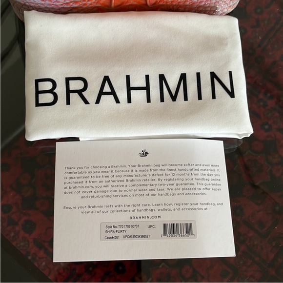 Brahmin Shira Bucket Bag Flirty Melbourne Croc-Embossed Leather NWT - Picture 10 of 10